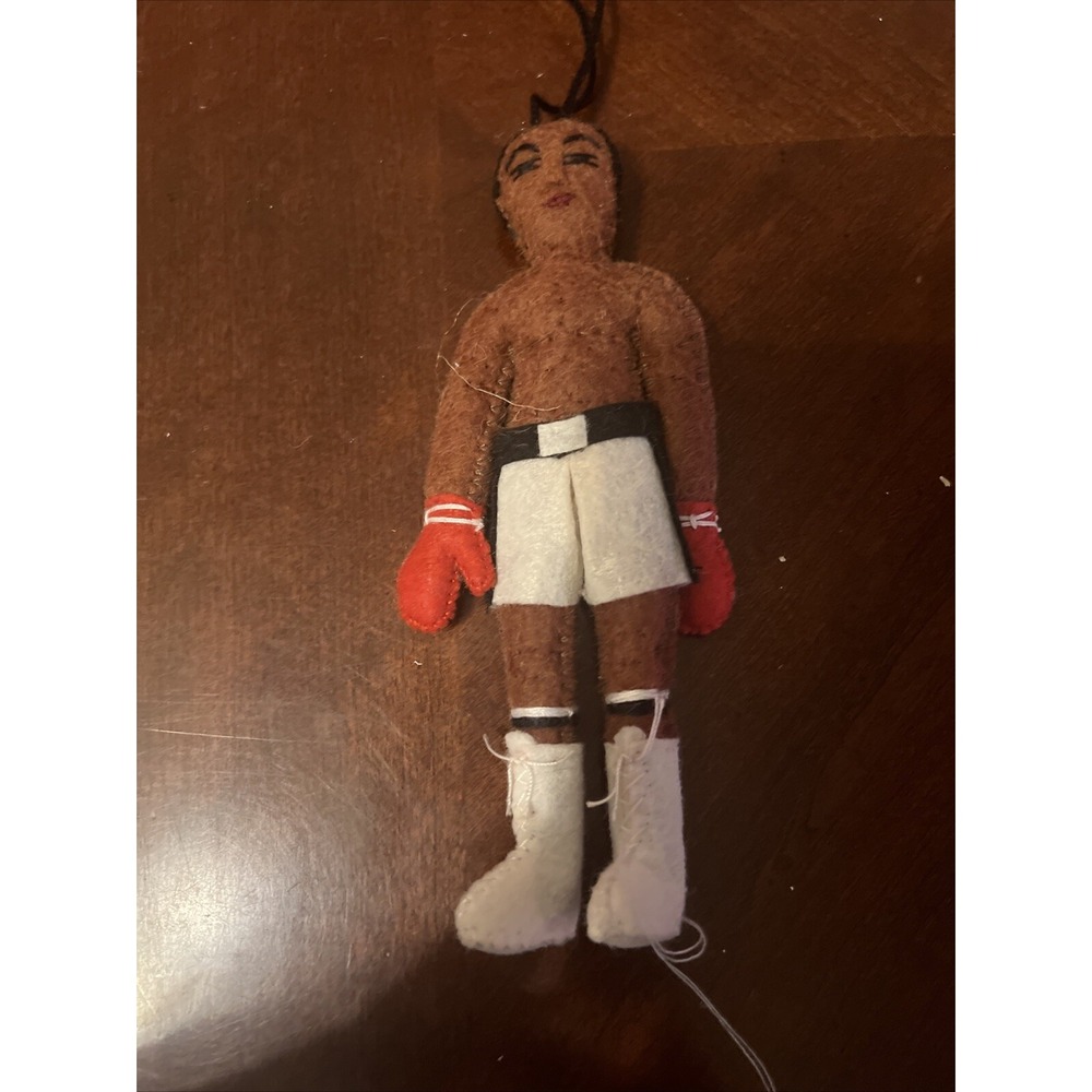 Ornament Tree or Auto Muhammad Ali Hand Sewn Decor Wool Felt Silk Road Bazaar